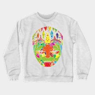 javanese mask decoration Crewneck Sweatshirt